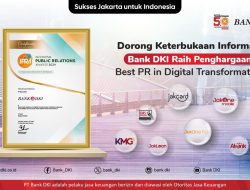 Bank DKI Raih Penghargaan Best PR in Digital Transformatio