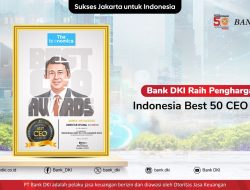 Bank DKI Raih Penghargaan Indonesia Best 50 CEO 2024