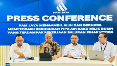 PAM JAYA Berhasil Atasi Kebocoran Pipa Air Baku Milik BUMN