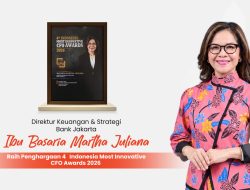 Direktur Keuangan dan Strategi Bank Jakarta Basaria Martha Juliana Dapat Penghargaan 4th Indonesia Most Innovative CFO Awards 2026